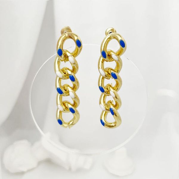 hoop & huggie peri'sbox fashion metal chain dangle tassel earrings for women geometric long link chains gold color blue enamel drop, Golden;silver
hoop & huggie peri'sbox fashion metal chain dangle tassel earrings for women geometric long link chains gold color blue enamel drop, Golden;silver