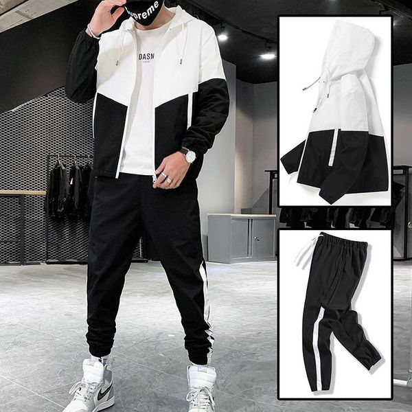 men's tracksuits 2021 casual suit two-piece korean version of the trend autumn and winter sports jacket, Gray
men's tracksuits 2021 casual suit two-piece korean version of the trend autumn and winter sports jacket, Gray