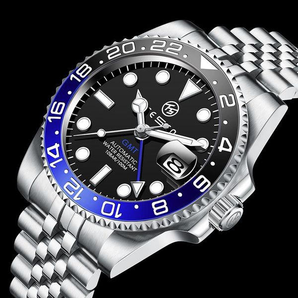 wristwatches 2021 tesen mens watch classic design sapphire glass gmt automatic mechanical movement 100m waterproof and all-ste, Slivery;brown
wristwatches 2021 tesen mens watch classic design sapphire glass gmt automatic mechanical movement 100m waterproof and all-ste, Slivery;brown