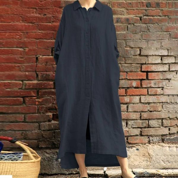casual dresses plus size elegant solid shirt dress women's asymmetrical sundress zanzea long sleeve vestidos female button lapel robe, Black;gray
casual dresses plus size elegant solid shirt dress women's asymmetrical sundress zanzea long sleeve vestidos female button lapel robe, Black;gray