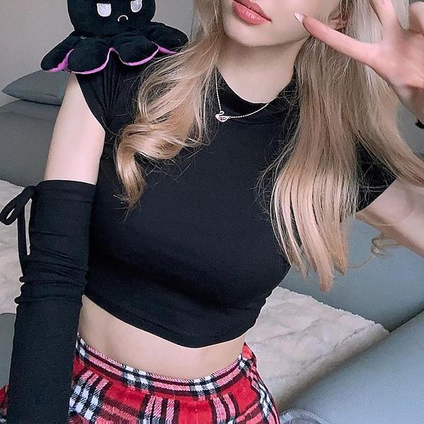 women's t-shirt ins woman tshirts 2021 versatile crop women slim bodycon black solid hollow out summer short clothing, White
women's t-shirt ins woman tshirts 2021 versatile crop women slim bodycon black solid hollow out summer short clothing, White