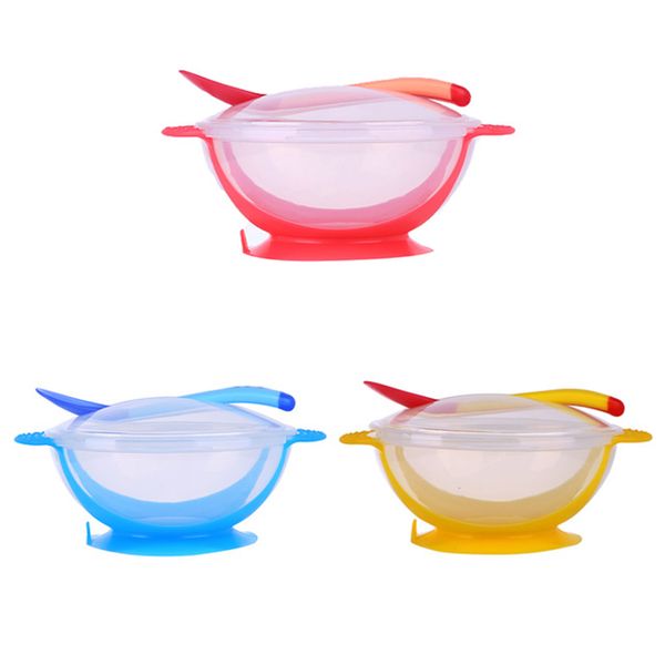 newborn toddler pp training bowls baby infants sucker bowl with cover temperature sensing spoon set
newborn toddler pp training bowls baby infants sucker bowl with cover temperature sensing spoon set