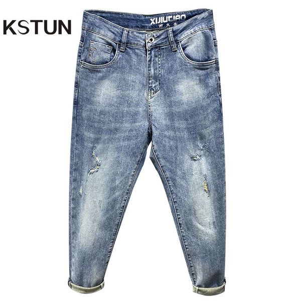men's jeans for men 2021 summer capris pants light blue stretch hip hop ripped cropped trousers fashion harem
men's jeans for men 2021 summer capris pants light blue stretch hip hop ripped cropped trousers fashion harem