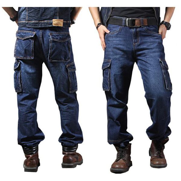 men's jeans men straight cargo trousers casual cotton overalls mens fashion loose seasons plus size f35z, Blue
men's jeans men straight cargo trousers casual cotton overalls mens fashion loose seasons plus size f35z, Blue
