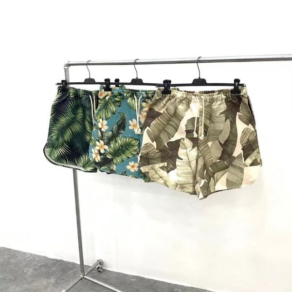 men's shorts men summer hawaii style flowers print beach, White;black