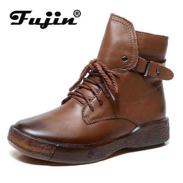 boots fujin soft genuine leather for women autumn winter plush fur warm shoes ankle platform, Black
boots fujin soft genuine leather for women autumn winter plush fur warm shoes ankle platform, Black