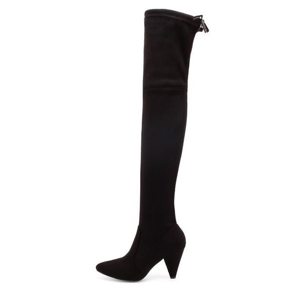 boots 2021 women flock long spike 8.5cm high heels fetish over the knee tight stripper winter plush warm party shoes, Black
boots 2021 women flock long spike 8.5cm high heels fetish over the knee tight stripper winter plush warm party shoes, Black