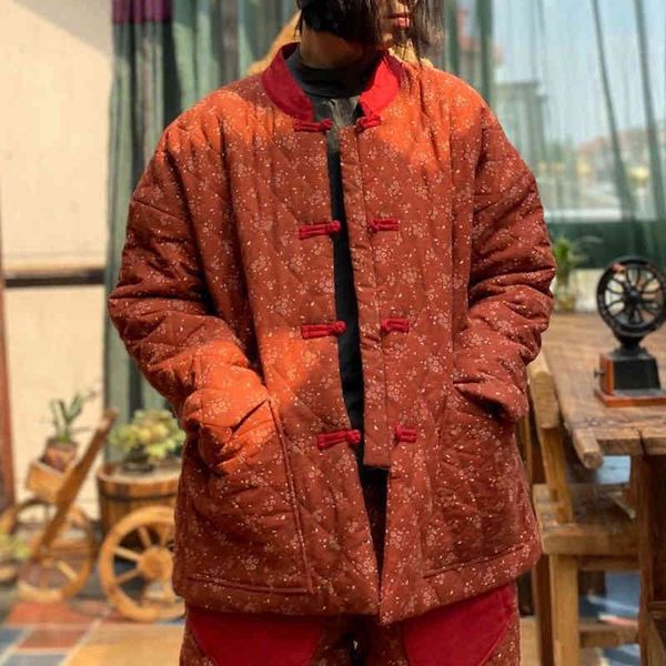 johnature women warm cotton winter print parkas o-neck long sleeve short coats chinese style loose retro vintage parkas 210521, Black
johnature women warm cotton winter print parkas o-neck long sleeve short coats chinese style loose retro vintage parkas 210521, Black