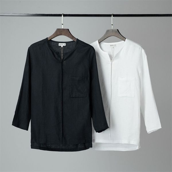5568 summer solid linen 9-point-sleeve men's casual simple Shirt Short Sleeve2021, White
5568 summer solid linen 9-point-sleeve men's casual simple Shirt Short Sleeve2021, White