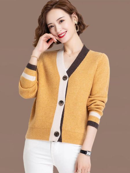 women's knits & tees 2653 women autumn v-neck sweater chic button vintage fashion simple patchwork lady office elegant knitted cardigan, White
women's knits & tees 2653 women autumn v-neck sweater chic button vintage fashion simple patchwork lady office elegant knitted cardigan, White