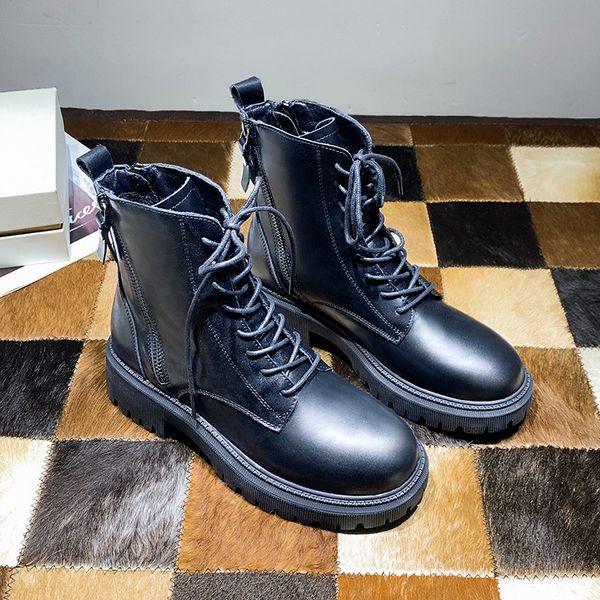 leather martin women 2021 autumn versatile motorcycle net red thin round head heel thick bottom short boots, Black
leather martin women 2021 autumn versatile motorcycle net red thin round head heel thick bottom short boots, Black