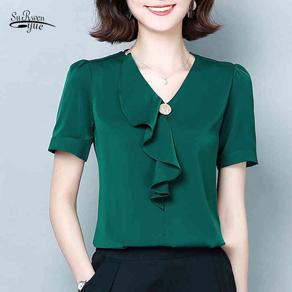 ladies blouse women chiffon clothes solid v-neck short sleeves shirt butterfly womens and blouses blusa 9048 50 210521, White
ladies blouse women chiffon clothes solid v-neck short sleeves shirt butterfly womens and blouses blusa 9048 50 210521, White