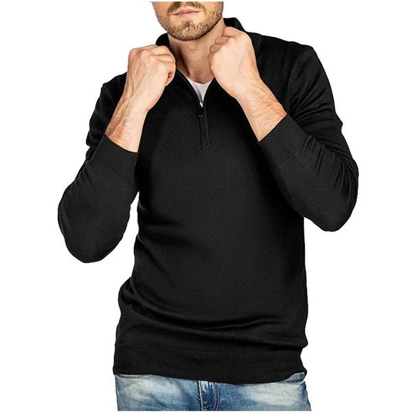 men's sweaters autumn winter warm long sleeve fashion zip jumper men harajuku solid knitwear casual half high collar knitted, White;black
men's sweaters autumn winter warm long sleeve fashion zip jumper men harajuku solid knitwear casual half high collar knitted, White;black