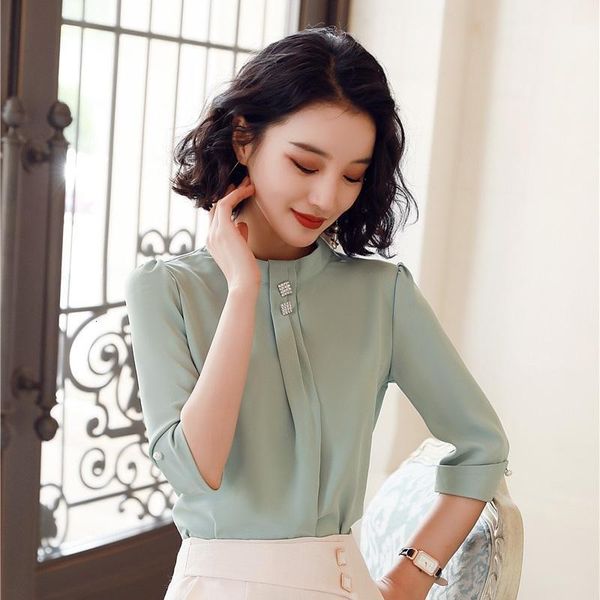 women's blouses & shirts summer fashion women work half sleeve ladies office clothes styles light green1 cd8l, White
women's blouses & shirts summer fashion women work half sleeve ladies office clothes styles light green1 cd8l, White