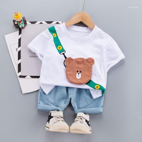 clothing sets summer baby boys girls fashion clothes suits kids infant cute cartoon satchel t-shirt +denim shorts toddler cotton11, White
clothing sets summer baby boys girls fashion clothes suits kids infant cute cartoon satchel t-shirt +denim shorts toddler cotton11, White
