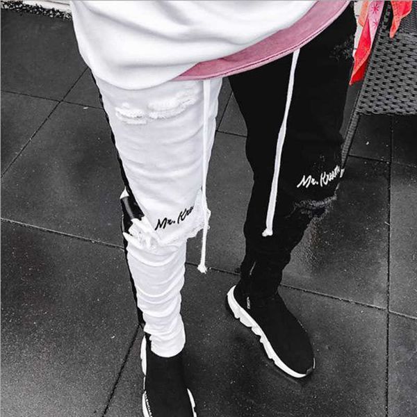 2020 new men stylish ripped jeans pants biker skinny slim straight frayed denim trousers new fashion skinny jeans men clothes x0621, Blue
2020 new men stylish ripped jeans pants biker skinny slim straight frayed denim trousers new fashion skinny jeans men clothes x0621, Blue