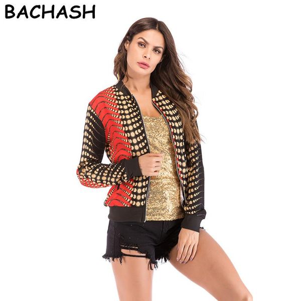 bachash women coat fashion ladies retro floral zipper up bomber jacket casual 2021 spring autumn outwear clothes women's jackets, Black;brown
bachash women coat fashion ladies retro floral zipper up bomber jacket casual 2021 spring autumn outwear clothes women's jackets, Black;brown