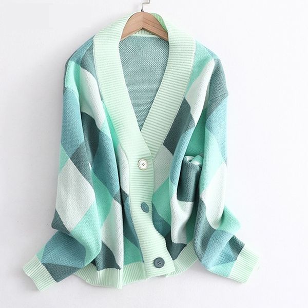 women's sweaters female sweater cleavage in v diamond trellis mesh korean cardigan fashions color matching button-down casual long slee, White;black
women's sweaters female sweater cleavage in v diamond trellis mesh korean cardigan fashions color matching button-down casual long slee, White;black