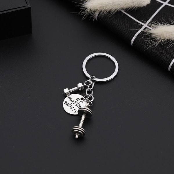 keychains fashion strength sports barbell dumbbell keychain charm weightlifting gym fitness keyring key chain gifts for man women jewelry, Silver
keychains fashion strength sports barbell dumbbell keychain charm weightlifting gym fitness keyring key chain gifts for man women jewelry, Silver