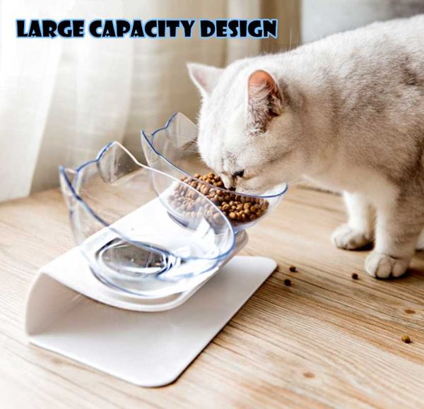cat bowls & feeders double bowl kitten dog transparent material non-slip food with protection cervical supplies
cat bowls & feeders double bowl kitten dog transparent material non-slip food with protection cervical supplies