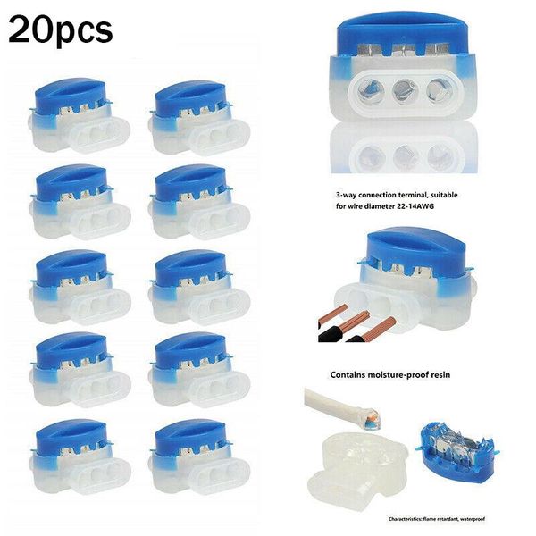 party favor 20 pieces cable connector waterproof connection terminals for garden robotic lawnmower communication
party favor 20 pieces cable connector waterproof connection terminals for garden robotic lawnmower communication