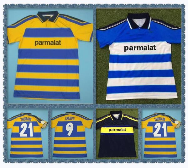 99 00 retro parma soccer jerseys 1913 vintage classic collection 1999 2000 calcio football shirts home away third blue black crespo thuram a, Black;yellow
99 00 retro parma soccer jerseys 1913 vintage classic collection 1999 2000 calcio football shirts home away third blue black crespo thuram a, Black;yellow