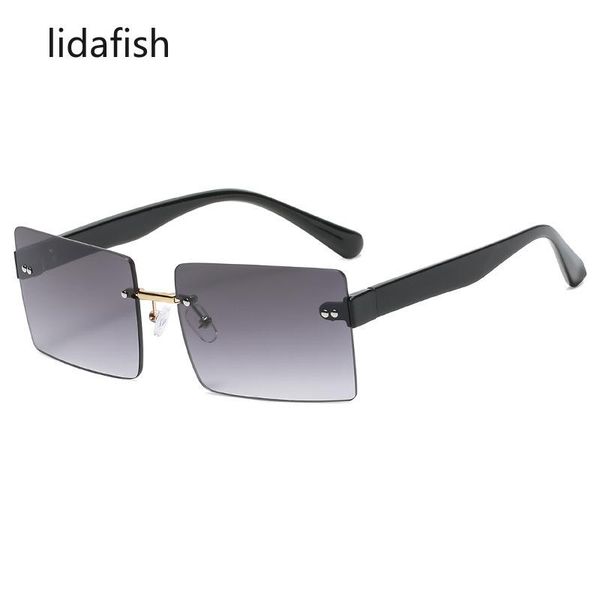 sunglasses lidafish fashion square women men trend rice nail rimless ocean water gradient street temperament luxury, White;black
sunglasses lidafish fashion square women men trend rice nail rimless ocean water gradient street temperament luxury, White;black
