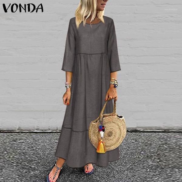 summer sundress vonda casual o neck 3/4 sleeve loose beach bohemian vestidos s-5xl vintage robe dresses, Black;gray
summer sundress vonda casual o neck 3/4 sleeve loose beach bohemian vestidos s-5xl vintage robe dresses, Black;gray
