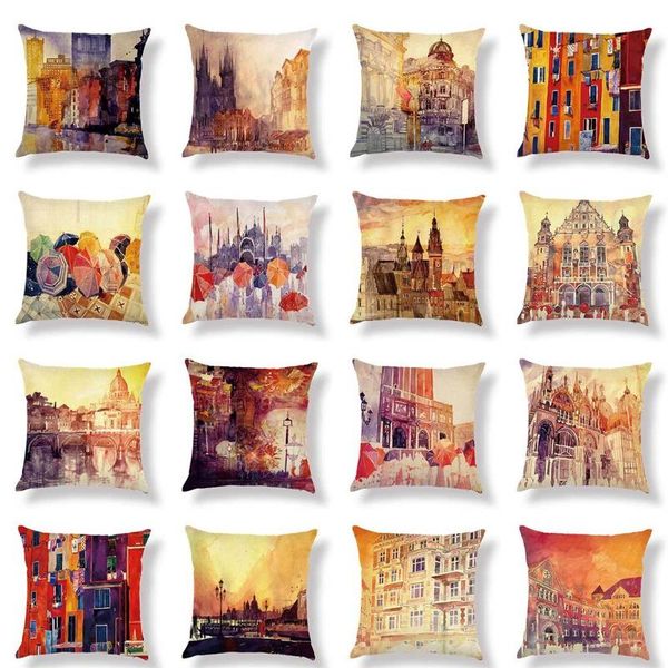 watercolor building scenery cushion cover linen decorative pillowcase home vintage decor for living room sofa couch pillow 45*45 cushion/dec
watercolor building scenery cushion cover linen decorative pillowcase home vintage decor for living room sofa couch pillow 45*45 cushion/dec