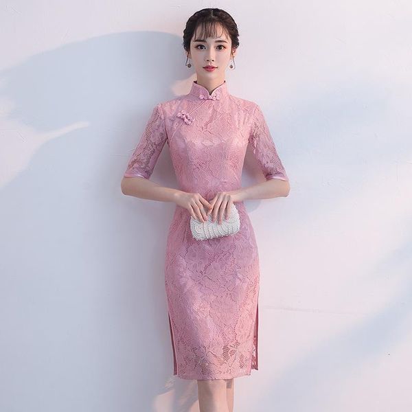 casual cheongsam pink qi pao modern chinese wedding dress lace bride qipao woman oriental short party dresses robe orientale p9wl, Black;gray
casual cheongsam pink qi pao modern chinese wedding dress lace bride qipao woman oriental short party dresses robe orientale p9wl, Black;gray