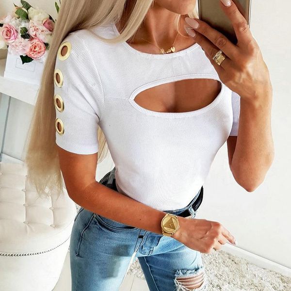 women shirts fashion solid color hollow out short sleeve blouse summer shirt and, White
women shirts fashion solid color hollow out short sleeve blouse summer shirt and, White