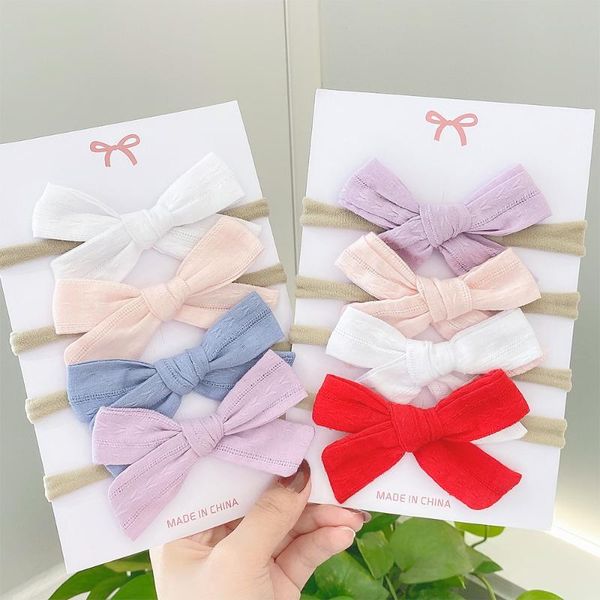 hair accessories 4pcs/set cute cotton solid color bows headband for kids girls sweet bowknot elastic hairband headwear children, Slivery;white
hair accessories 4pcs/set cute cotton solid color bows headband for kids girls sweet bowknot elastic hairband headwear children, Slivery;white