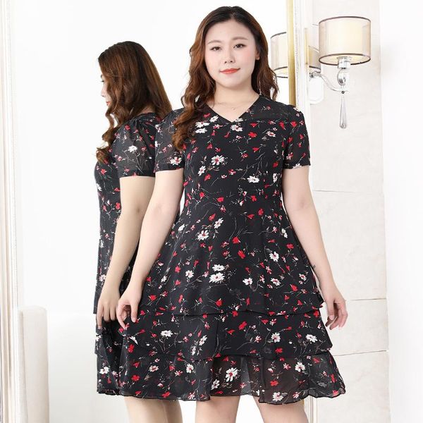 to 10xl plus size women dress floral print chiffon summer female ruffles elegant high waist mini party dresses casual, Black;gray
to 10xl plus size women dress floral print chiffon summer female ruffles elegant high waist mini party dresses casual, Black;gray