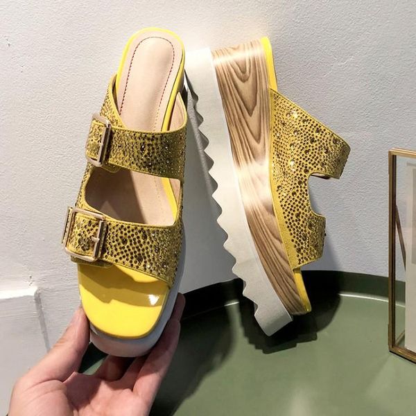 slippers mljuese 2021 women soft kid suede bling summer open toe yellow color beaches wedges sandals party dress size 40, Black
slippers mljuese 2021 women soft kid suede bling summer open toe yellow color beaches wedges sandals party dress size 40, Black