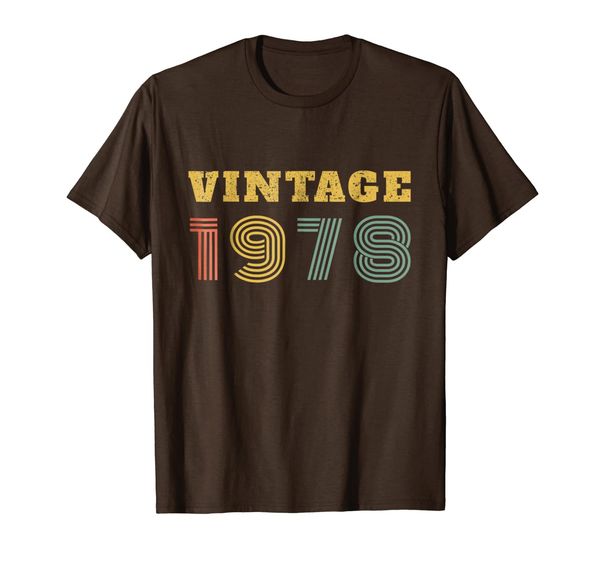 41st birthday gift vintage 1978 year t-shirt, White;black 
41st birthday gift vintage 1978 year t-shirt, White;black