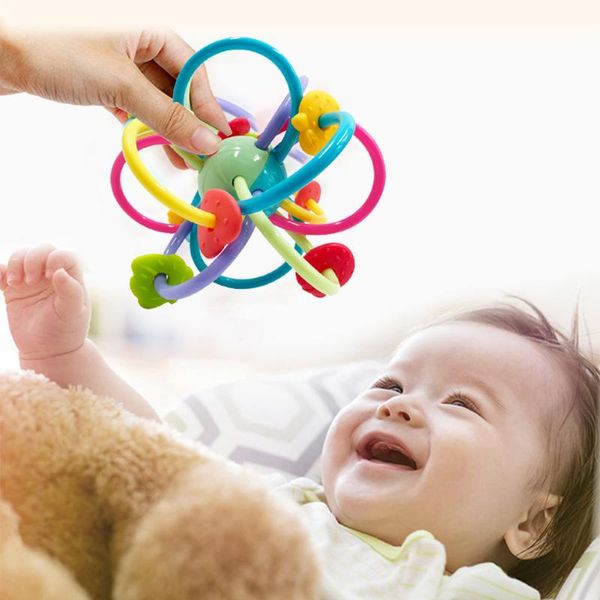 pacifiers# 1pc baby teether hand grasping ball soft early education handbell toys rattle for kids children gifts
pacifiers# 1pc baby teether hand grasping ball soft early education handbell toys rattle for kids children gifts