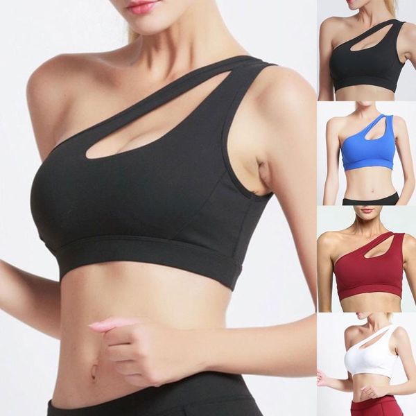 women one shoulder sports bra wirepush up hollow out yoga bralette workout running shockproof tank vest outfit
women one shoulder sports bra wirepush up hollow out yoga bralette workout running shockproof tank vest outfit