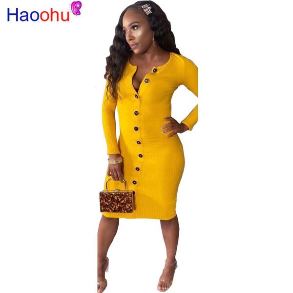 casual dresses buttons bodycon women round neck solid causal long sleeve dress 2021 autumn winter skinny maxi cotton, Black;gray
casual dresses buttons bodycon women round neck solid causal long sleeve dress 2021 autumn winter skinny maxi cotton, Black;gray