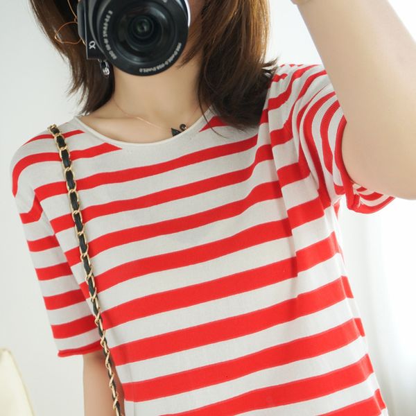 t-shirt 2021 summer new korean horizontal stripe ice silk t-shirt women's pullover thin short sleeve loose top, White
t-shirt 2021 summer new korean horizontal stripe ice silk t-shirt women's pullover thin short sleeve loose top, White