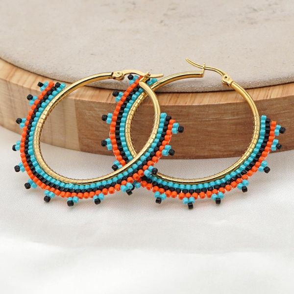hoop & huggie go2boho boho earrings miyuki seed bead earring bohemian jewelry 2021 native beadwork ear rings handcrafted gifts for women, Golden;silver
hoop & huggie go2boho boho earrings miyuki seed bead earring bohemian jewelry 2021 native beadwork ear rings handcrafted gifts for women, Golden;silver