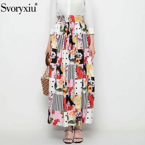 skirts svoryxiu runway fashion summer maxi skirt women's elegant flower print bohemian long, Black
skirts svoryxiu runway fashion summer maxi skirt women's elegant flower print bohemian long, Black