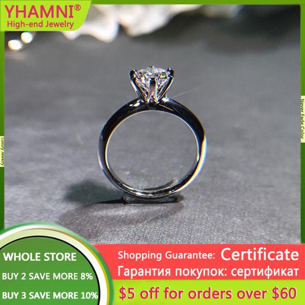 cluster rings yhamni luxury 18k white gold color 925 sterling silver 1.5 zirconia diamond for women bride wedding jewelry ar121, Golden;silver
cluster rings yhamni luxury 18k white gold color 925 sterling silver 1.5 zirconia diamond for women bride wedding jewelry ar121, Golden;silver