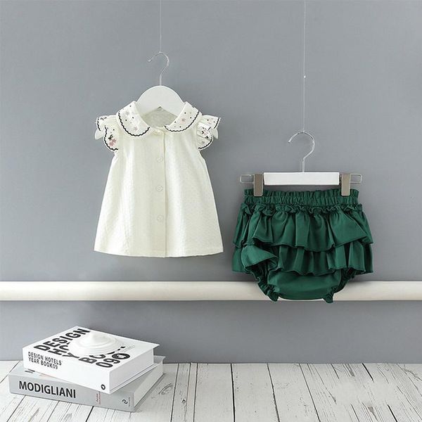 clothing sets ce summer suit cloth cute flying sleeve single breasted t-shirt + shorts two-piece baby toddler girl children's, White
clothing sets ce summer suit cloth cute flying sleeve single breasted t-shirt + shorts two-piece baby toddler girl children's, White