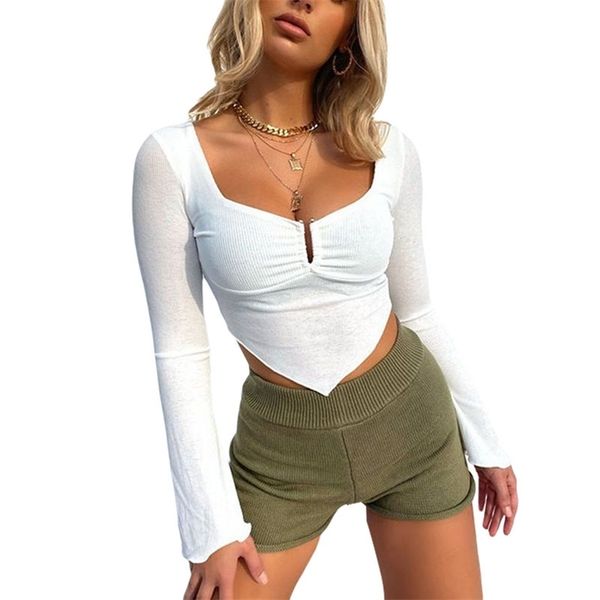 women t-shirt female long sleeve square collar solid color slim elegant ladies ruched spring autumn clothing 210522, White
women t-shirt female long sleeve square collar solid color slim elegant ladies ruched spring autumn clothing 210522, White
