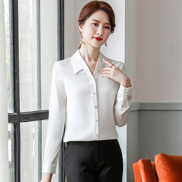 women's blouses & shirts sping fall formal ol styles long sleeve women business work wear office ladies blouse clothes, White
women's blouses & shirts sping fall formal ol styles long sleeve women business work wear office ladies blouse clothes, White