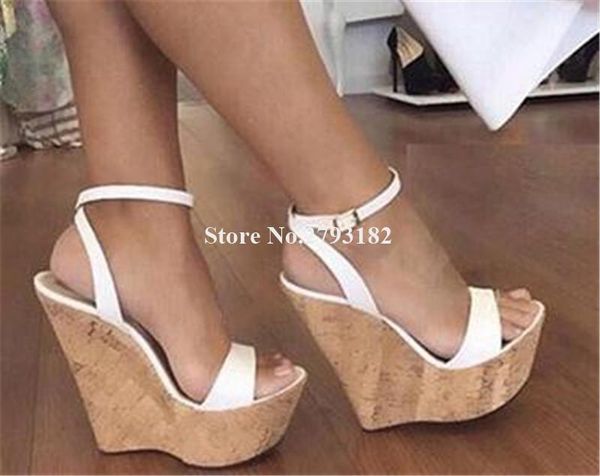 western fashion women open toe high platform wedge sandals red white height increased heels formal dress shoes, Black
western fashion women open toe high platform wedge sandals red white height increased heels formal dress shoes, Black
