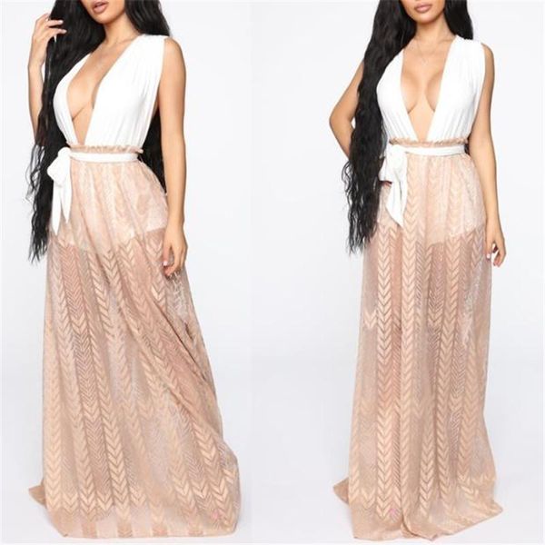 women's mesh sheer cover-ups swimwear high elastice waist skirts printed long pleated boho beachwear cover up for women, White;black
women's mesh sheer cover-ups swimwear high elastice waist skirts printed long pleated boho beachwear cover up for women, White;black