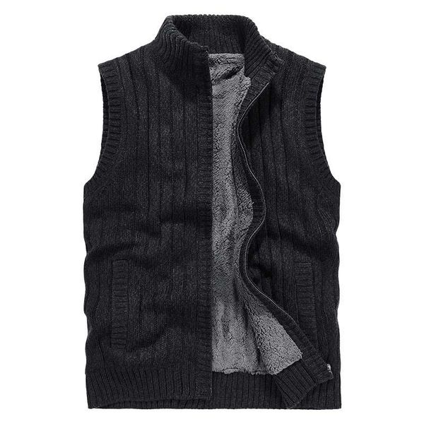 men's vests fashion knitted vest men winter jacket sleeveless sweater warm fleece lining waistcoat clothing, Black;white
men's vests fashion knitted vest men winter jacket sleeveless sweater warm fleece lining waistcoat clothing, Black;white