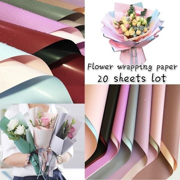 gift wrap 20 sheets 58*58cm paper packaging flowers wrapping waterproof two color matte bouquet material
gift wrap 20 sheets 58*58cm paper packaging flowers wrapping waterproof two color matte bouquet material