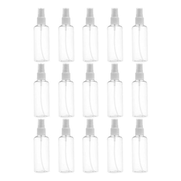 15pcs 100ml clear plastic empty spray bottles refill mist pump portable travel reuse storage & jars
15pcs 100ml clear plastic empty spray bottles refill mist pump portable travel reuse storage & jars